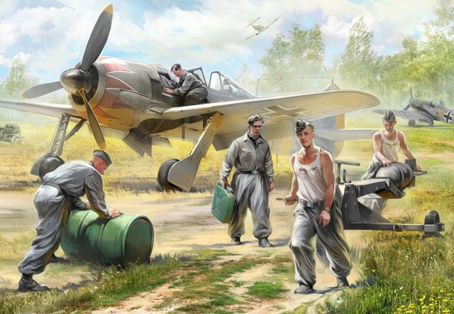 Zvezda German Airforce Ground Crew, Fahrzeuge, 1:72 - Bild 1