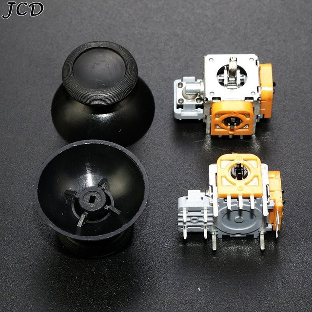 JCD 3D Analog Joystick Rocker Sensor Modul und Thumb-Stick Grip Caps Reparatur-Set für Nintendo Switch Pro Gamepad - Bild 1