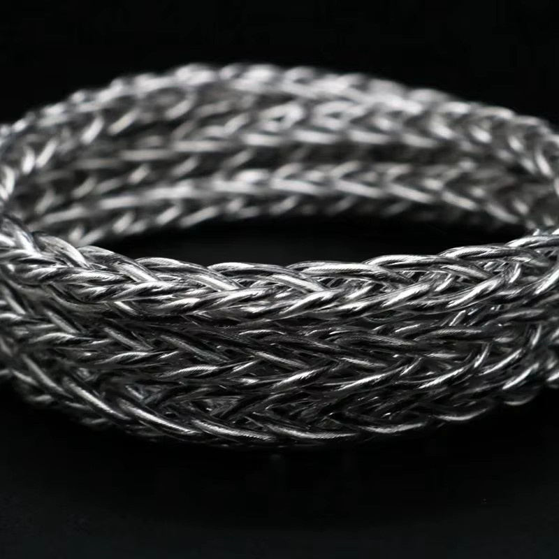 IvipQ-520 8Core Graphene und Single Crystal Copper Kopfhörer-Upgrade-Kabel in Silber mit 3,5 mm Jack, 4,4 mm und 0,78 2PIN für Bravery T3 PLUS ZERO Winter - Bild 4