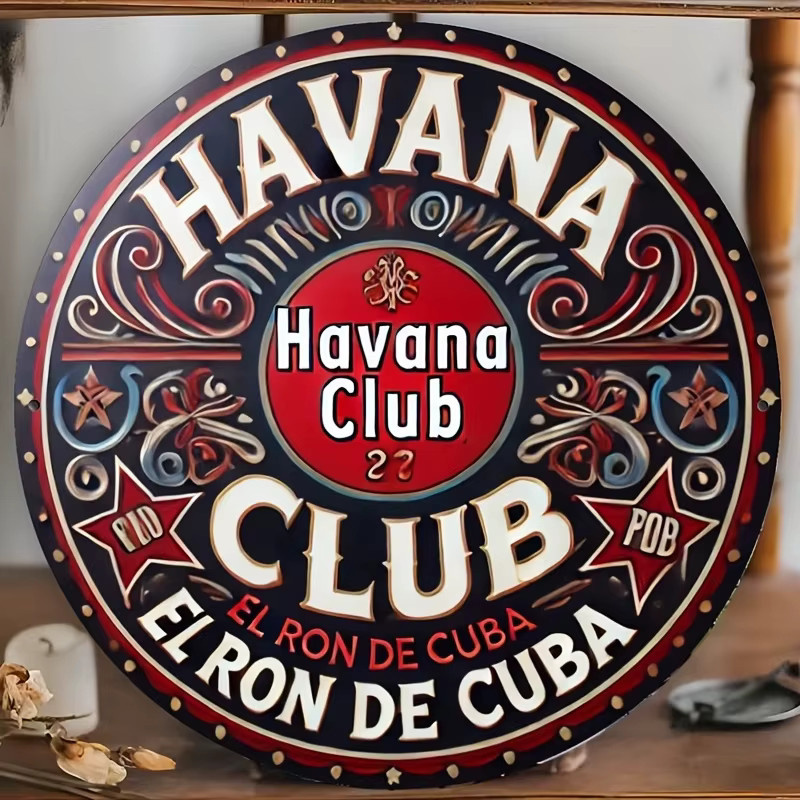 Havana Club Retro-Aluminium-Wandschild, Multicolor, B/H: 20 x 20 cm - Bild 2