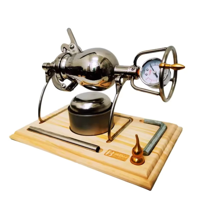 YunlinLi Mini-Popcornmaschine aus 304 Edelstahl mit Handkurbel in Silber - Bild 5