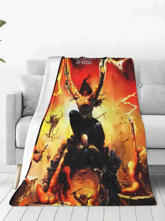 Manowar Überwurfdecke mit Cartoon-Design in Multicolour für Erwachsene - Bild 2