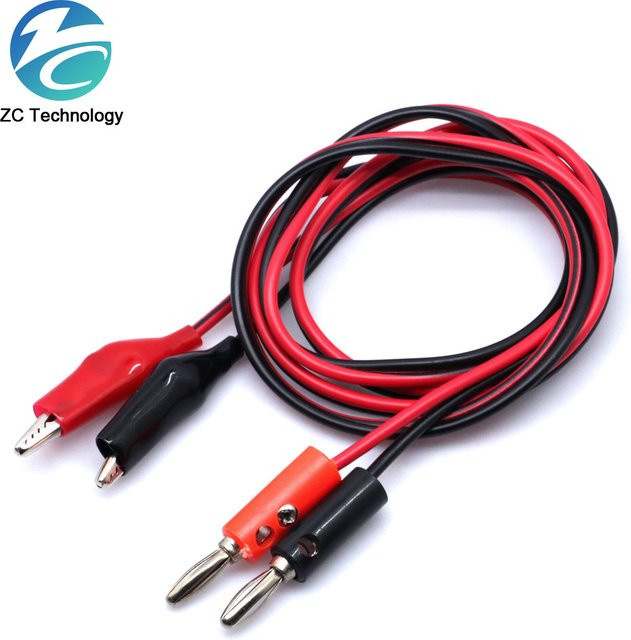 Multimeter Messkabel Set mit 1M Draht, AV Banana Stecker und Krokodilklemmen, Dual Tester Sonden für präzise Messungen - Bild 1