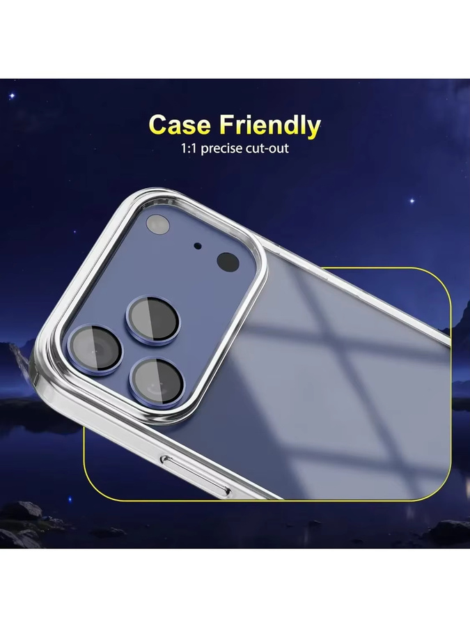 2-3 Stück Gehärtetes Glas Kamera Objektiv Schutzfilm für iPhone 17 Pro Max, 16 Plus, 15, 14, 13, Mini, 12, 11 in Transparent und Blau - Bild 5