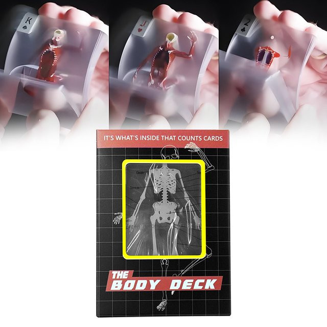 Alloet The Body Deck Cards, transparente Spielkarten, Kunststoff - Bild 1