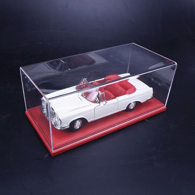 Linyi toy car Acryl Vitrine, 1/18, Staubschutz, Weiß, transparent - Bild 1