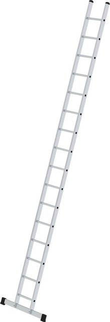 PROREGAL Sprossen-Anlegeleiter mit Standard-Traverse, 16 Sprossen, Farbe: Silber, Breite: 35 cm - Bild 1