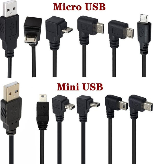 MACDOT USB-Adapter Micro-USB auf USB-A mit 90-Grad-Winkel und kurzem Kabel in Schwarz - Bild 1