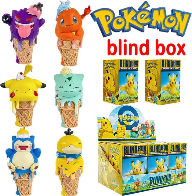 Bandai Pokémon Eiscreme Blind Box, Actionfigur, Pikachu Gengar, Modell - Bild 1