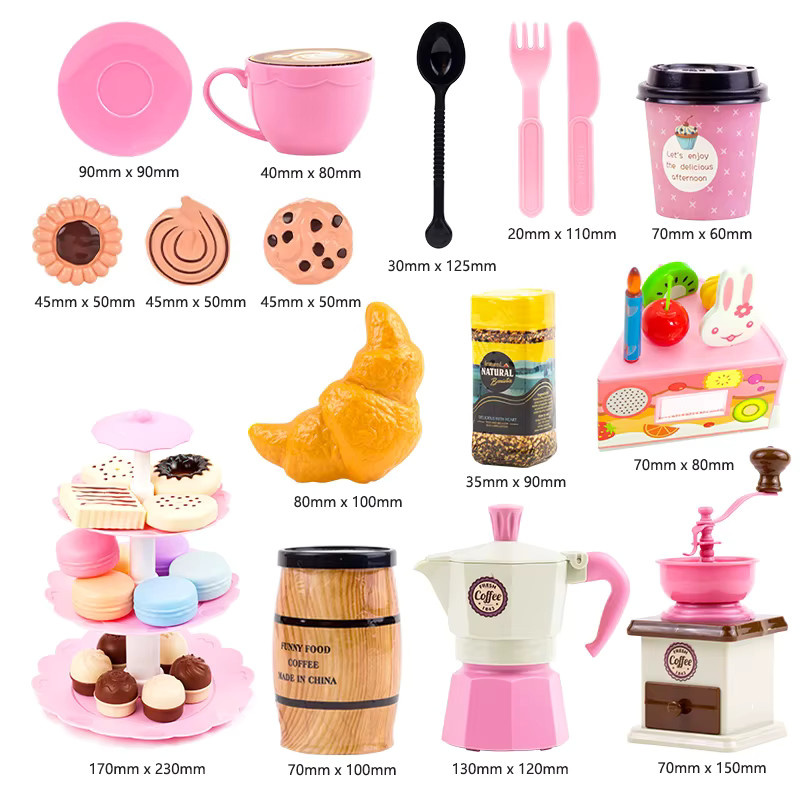 Iu Sxter Lebensmittel Tee-Set, Spielzeug, Mädchen, Rosa / Pink, Kunststoff - Bild 3