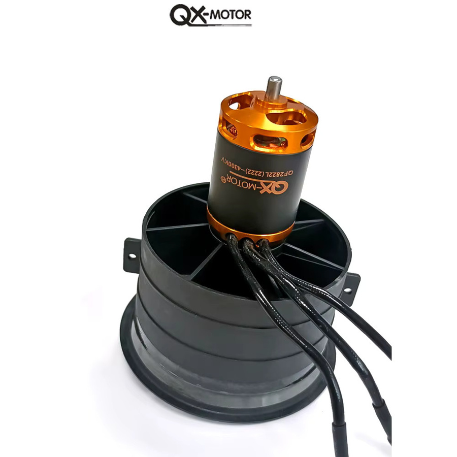 QX-MOTOR 64mm EDF 12-Blatt Impeller mit QF2822 Bürrenlosem Motor, Schwarz - Bild 2