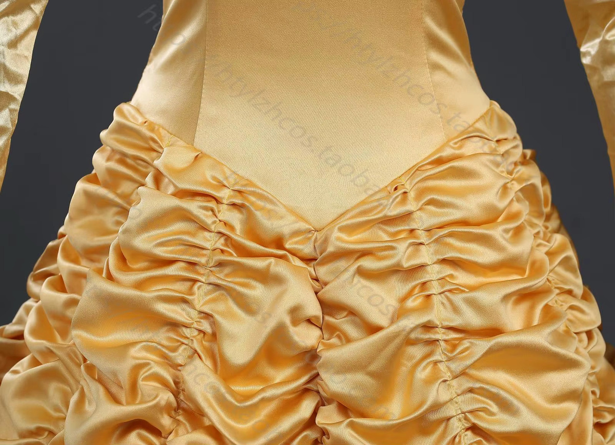 ManManGuGu Bell-Prinzessin-Cosplay-Kostüm, gelbes Kleid, Textil - Bild 2