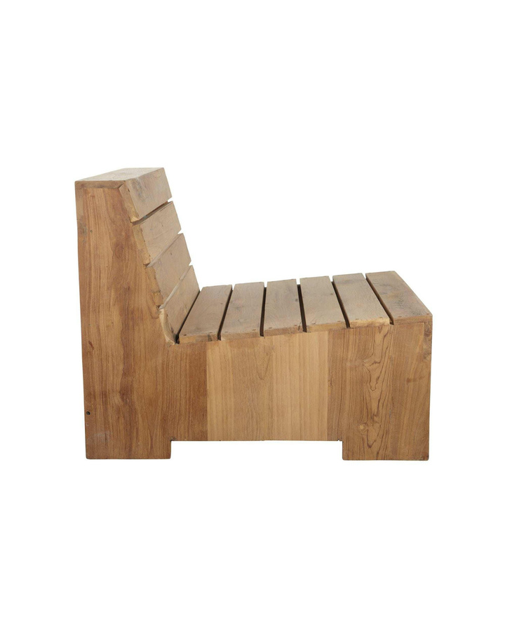 House Doctor Loungesessel Woodie aus Teakholz in Braun, B/T/H: 83 x 66 x 60 cm - Bild 1