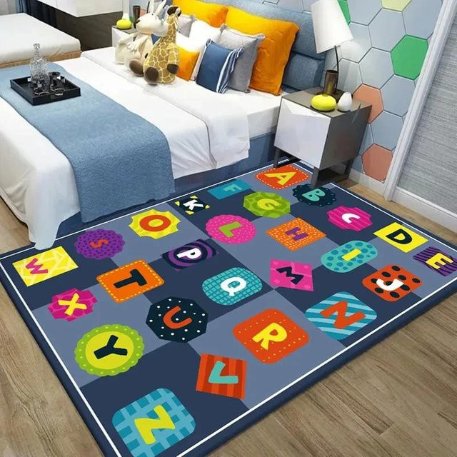 Karpetti Rutschfester Hüpfzahlen Teppich für Kinder in Mehrfarbig, B/B: 100 x 160 cm - Bild 1