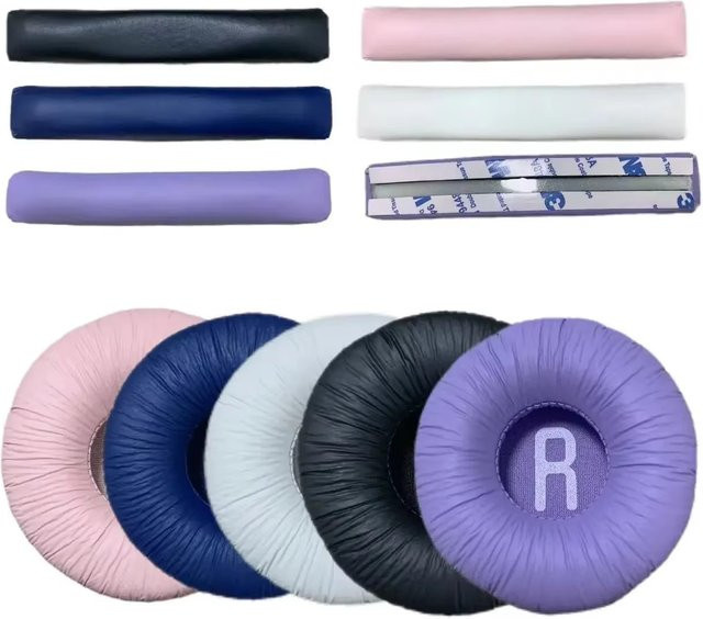 JBL Ersatz-Ohrpolster und obere Kopfbügelabdeckung in Blau für JR300, JR300BT, Tune 500, 510, 520, 560, 590, 450BT, 600BTNC, T450BT und T500BT Kopfhörer - Bild 1