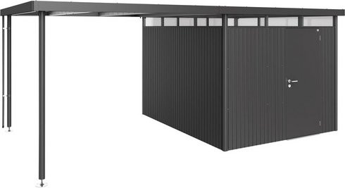 Biohort Seitendach HighLine für Gerätehaus Dunkelgrau-Metallic B/T/H: 282 x 315 x 222 cm - Bild 1