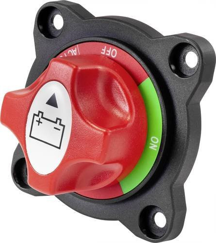 TRU COMPONENTS Kfz-Batterieschalter TC-9076248, Farbe: Rot, 50 V/DC, 300A, 1 x Aus/Ein rastend, IP68 - Bild 1