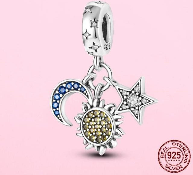 Anhänger Charm Perlen, 925 Sterling Silber, Unisex - Bild 1