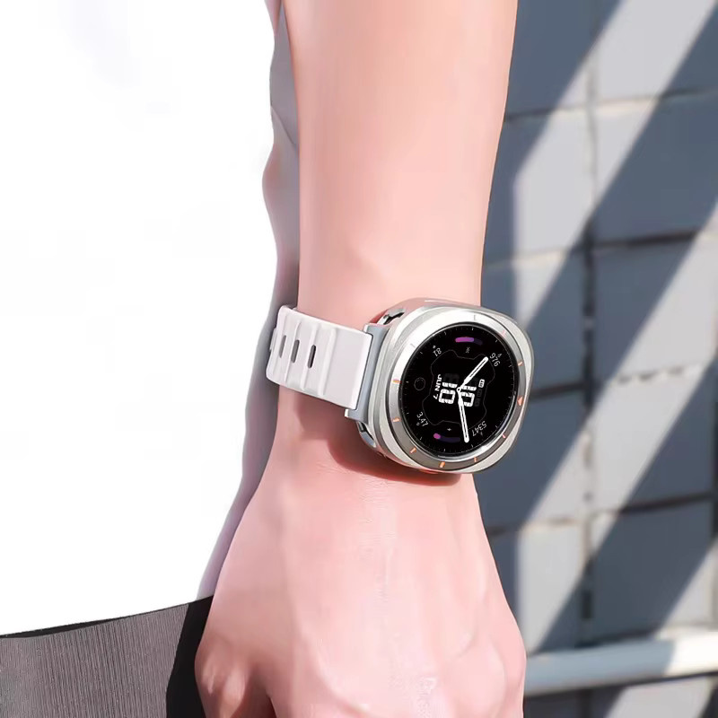 CAOWTAN Uhrenzubehör Metallgehäuse für Samsung Galaxy Watch 8, 44 mm/40 mm, Edelstahl, Silber - Bild 5
