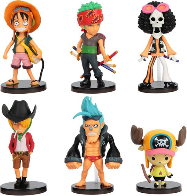 Bandai One Piece Luffy Solon Charakter Modell, 6-teiliges Set, Kunststoff - Bild 1