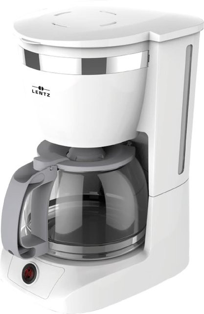 Lentz Filterkaffeemaschine in Weiß mit Glaskanne - Bild 1