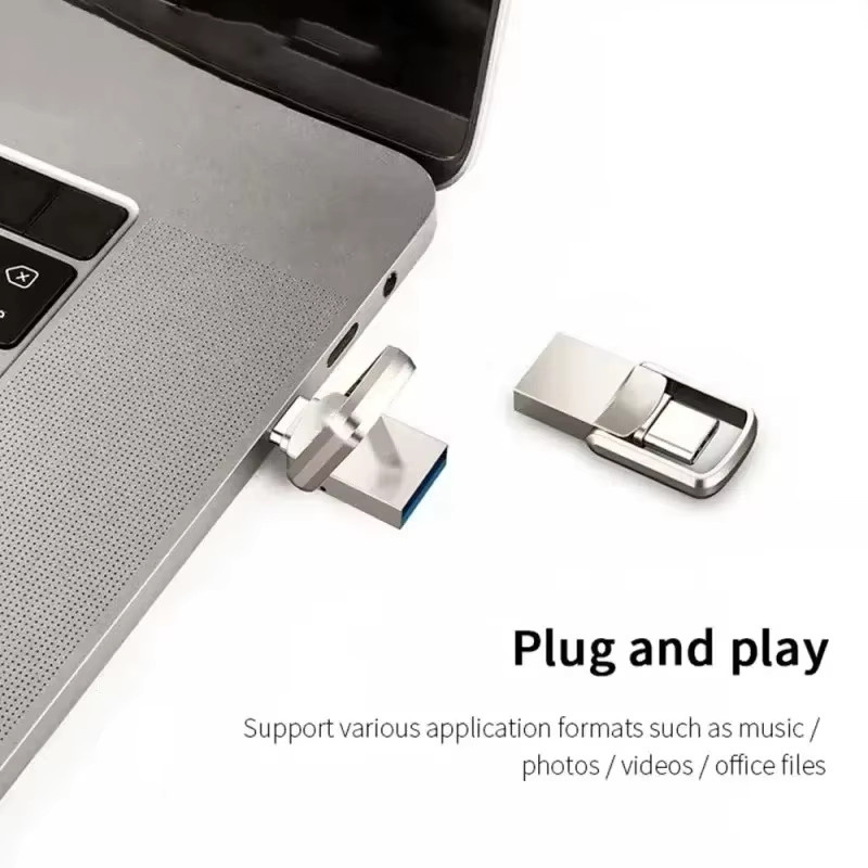 BMAD USB-C Flash-Laufwerk in Silber für PC und Smartphone - Bild 4