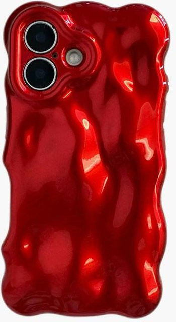 TOP-3C Handyhülle mit Wellen-Design aus TPU für iPhone 11 bis iPhone 17 Pro Max in Rot - Bild 1