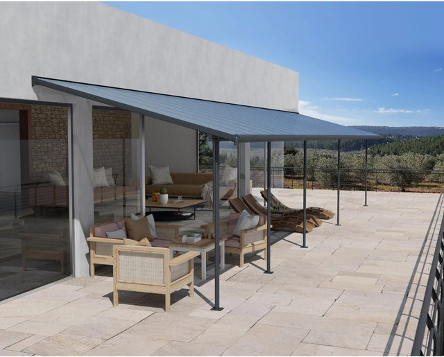 Palram Canopia Terrassenüberdachung Sierra in Grau mit Polycarbonat-Dach und Aluminiumrahmen, B: 1035 cm, H: 295 cm - Bild 1