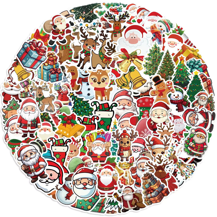Weihnachten Santa Claus Graffiti Aufkleber von BulingBulingStickers Shop in Multicolor - Bild 2
