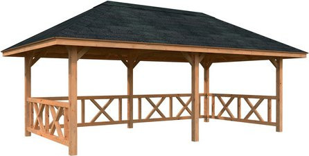 PALMAKO Pavillon Bianca Set 107 aus Fichtenholz in Braun, B/H/T: 588 x 319 x 300 cm - Bild 1