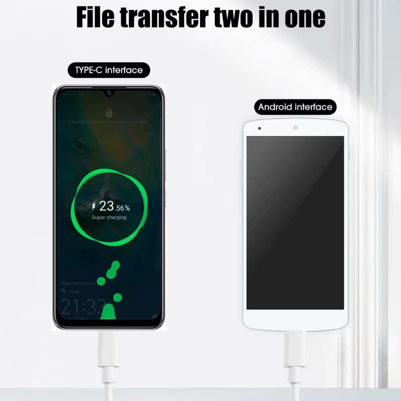 NNBILI Typ-C auf Micro-USB Kabel in Weiß für schnelles Laden und Datenübertragung mit 5A - Bild 5