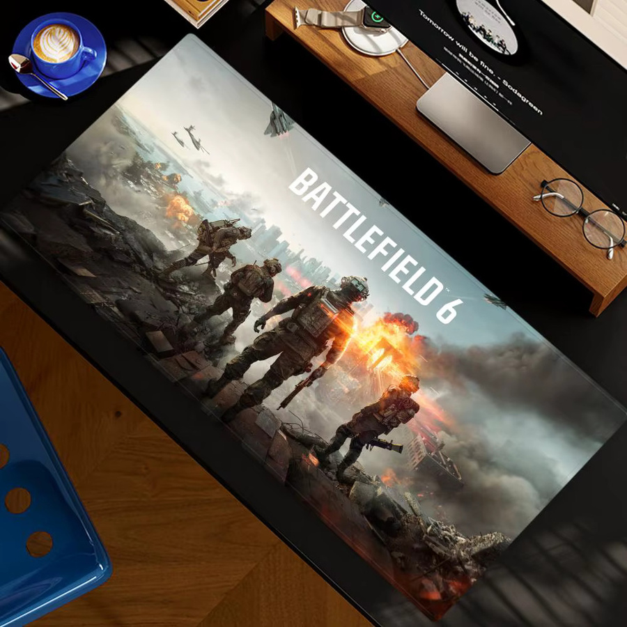 Potdemiel Battlefields 6 Mauspad XXL in Multicolour als große Tischunterlage für Gaming-Tastaturen und Laptops - Bild 3