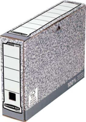 Fellowes Bankers Box Archivschachtel für DIN A4, 10 Stück, Grau und Weiß, FSC-zertifiziert - Bild 1