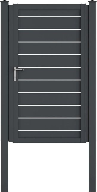 Vidual Gartentor Swing-line aus Aluminium in Anthrazit, B: 175 cm, H: 100 cm - Bild 1