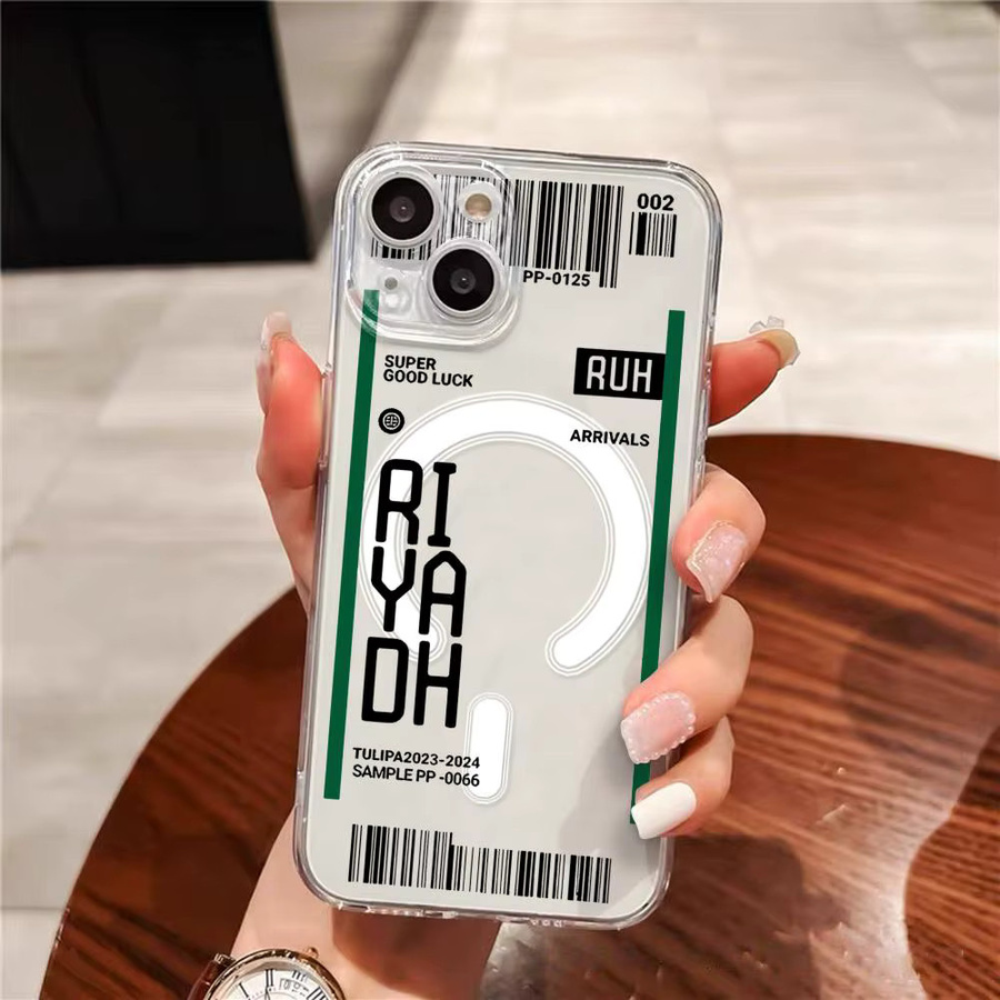 Magnetische transparente Handyhülle für Apple iPhone 12 bis 17 Pro Max Plus mit Ladefunktion in Schwarz und Transparent - Bild 2