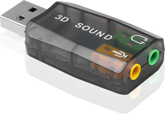Kebidumei USB-A auf 3,5mm Klinke Audio Adapter mit Stereo Headset 3D Soundkarte für Laptop und Lautsprecher, Grau - Bild 1