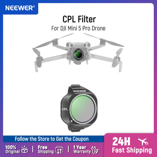 NEEWER CPL-Filter verstellbarer zirkular polarisierender Polarisator-Linsenfilter für DJI Mini 5Pro Drohne - Bild 1