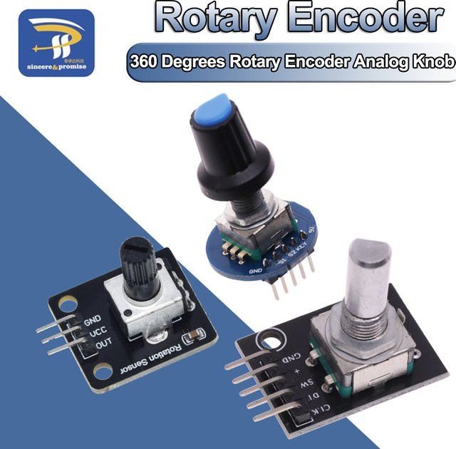 KY-040 RV09 EC11 Drehgeber Modul mit Knopfkappe für Arduino, 360 Grad Analoges Drehpotentiometer - Bild 1