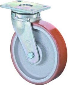 BS Schwerlastrolle RR100.C10.200 Lenkrolle mit Schraubbefestigung in Orange - Bild 1