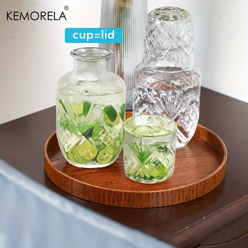 KEMORELA Kristallglas Trinkset mit Karaffe und Tassen, transparent, 500 ml - Bild 5