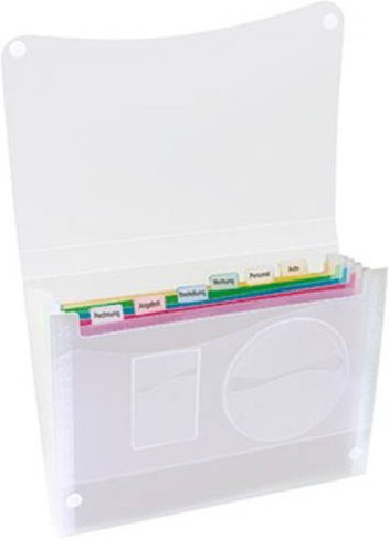 Soennecken Fächertasche Snap DIN A4 in Transparent mit 7 Fächern - Bild 1
