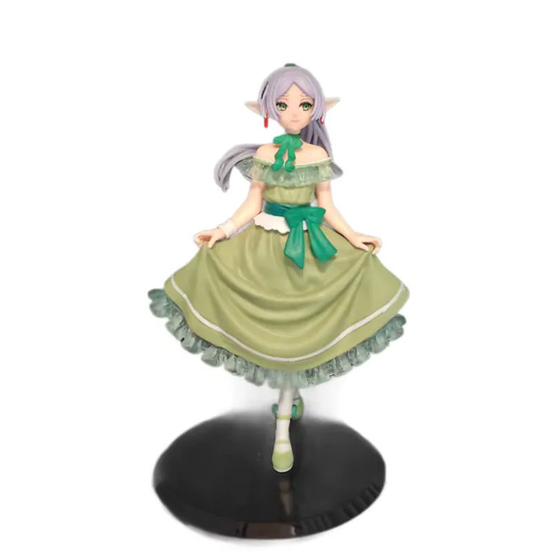 Bandai Anime Sousou No Frieren Figur Frieren im Kleid-Modell in Grün, 19 cm Kunstharz Dekoration - Bild 2