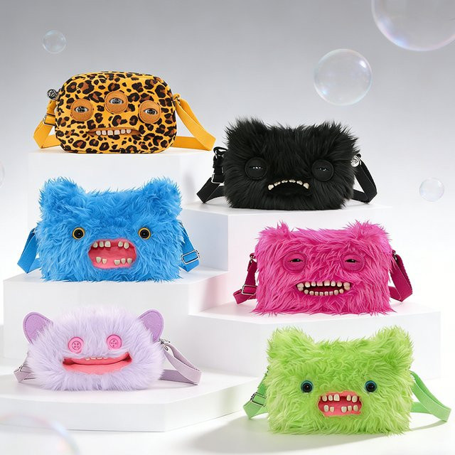 Fuggler Original Plüsch-Umhängetasche, Weirdo Screech, Monster - Bild 1