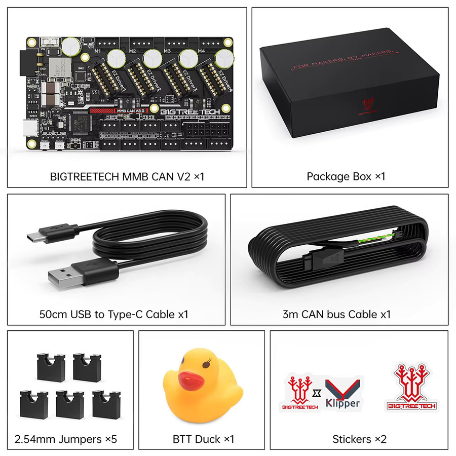 BIGTREETECH MMB CAN Board Enraged Rabbit Carrot Feeder ERCF Control Board für Voron V2.4 Trident DIY AMS Klipper, Schwarz - Bild 3