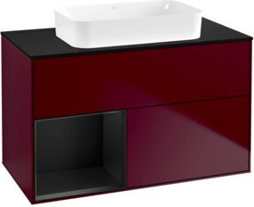 V&B Waschtischunterschrank Finion in Blau Matt, Breite: 100 cm, Tiefe: 60,3 cm - Bild 1