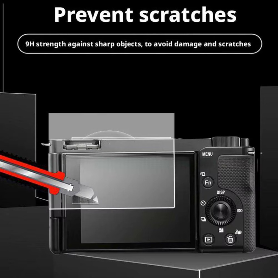 Nikon ZR Displayschutzfolie aus gehärtetem Glas, transparent, Ultra HD, kratzfest - Bild 3