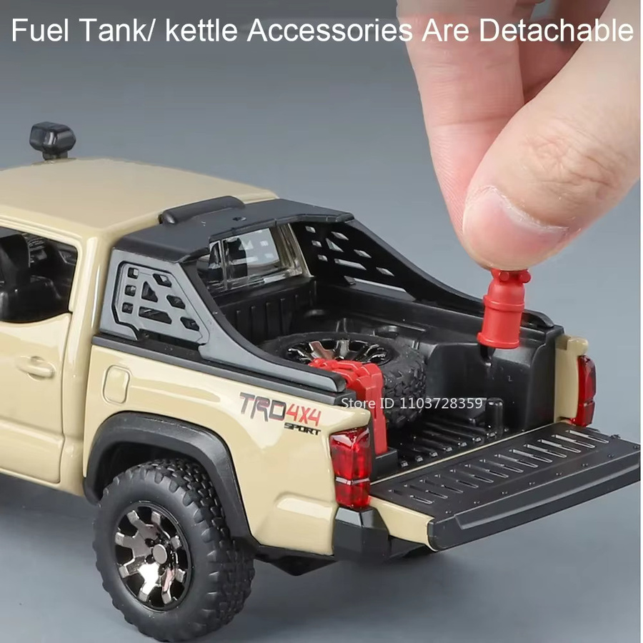 MAKEDA Tacoma Tundra Pickup Modell, 1:32, Metall, mit Licht und Sound, Blau - Bild 3