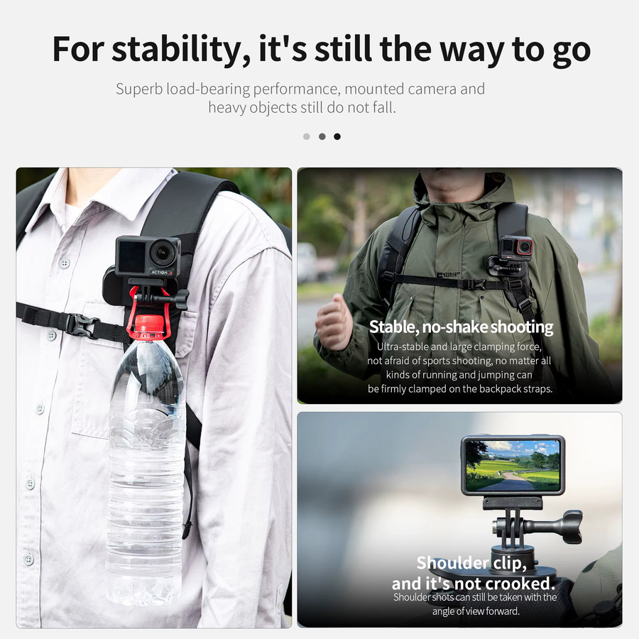 STARTRC Schnellverschluss-Magnetrucksackclip mit 360 Grad Drehung für DJI Action Pocket in Schwarz - Bild 3