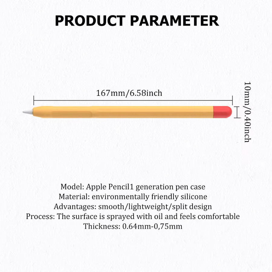 Rutschfeste Silikon-Stifthülle für Apple Pencil 1. und 2. Generation in Grün und Multicolour - Bild 4