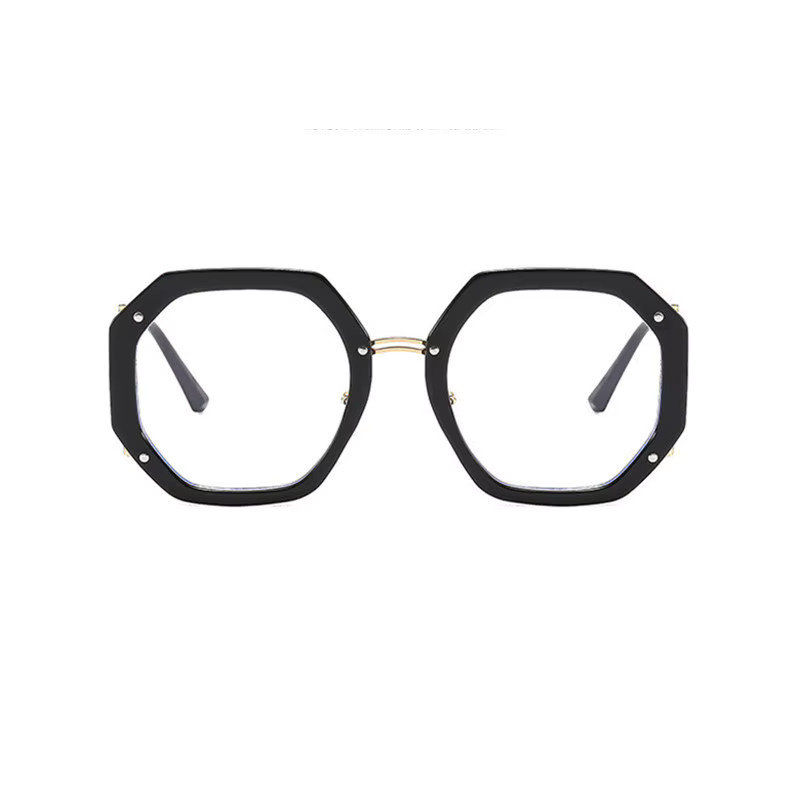 LOERHUNAR Korrektionsbrille, Hexagonal, Vollrand, Schwarz, Anti-Blaulicht - Bild 2